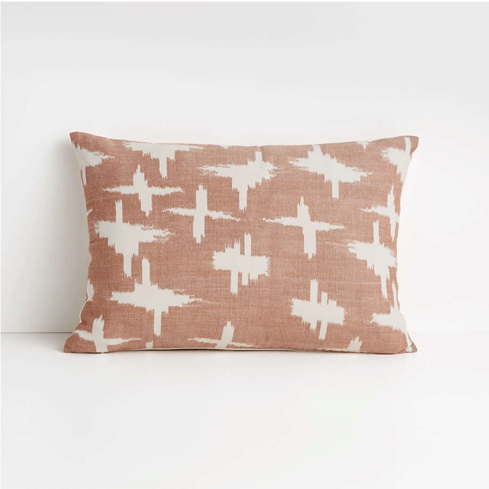 Crate & Barrel Sirocco 22”x15” baked clay pillow cover